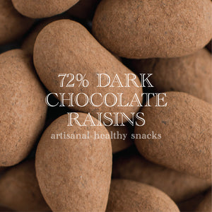 COMBO 2 - 10% Off - 72% Dark Chocolate French Sea Salt | 200g + 72% Dark Chocolate Raisins | 220g (VEGAN)