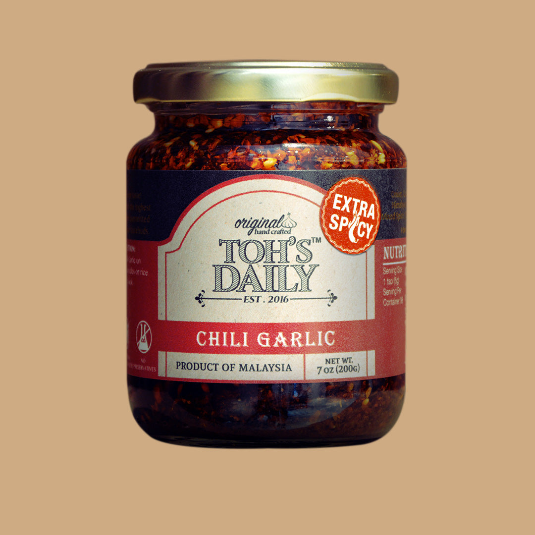 Toh’s Daily Chilli Garlic Extra Spicy / 200g - RM21 x 6 bottles
